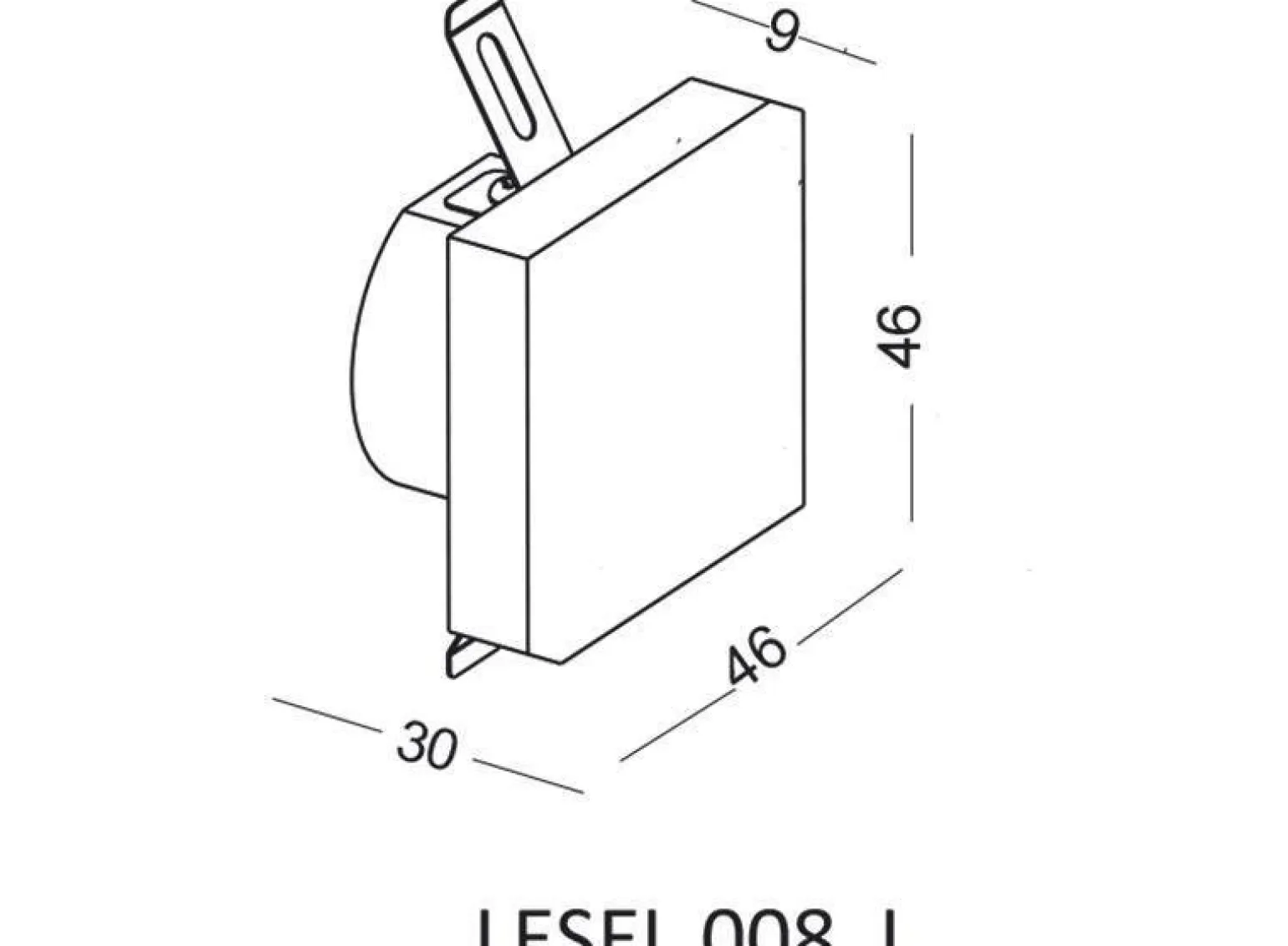 Lampa Schodowa LESEL 008 L (100801109) - Elkim Lighting