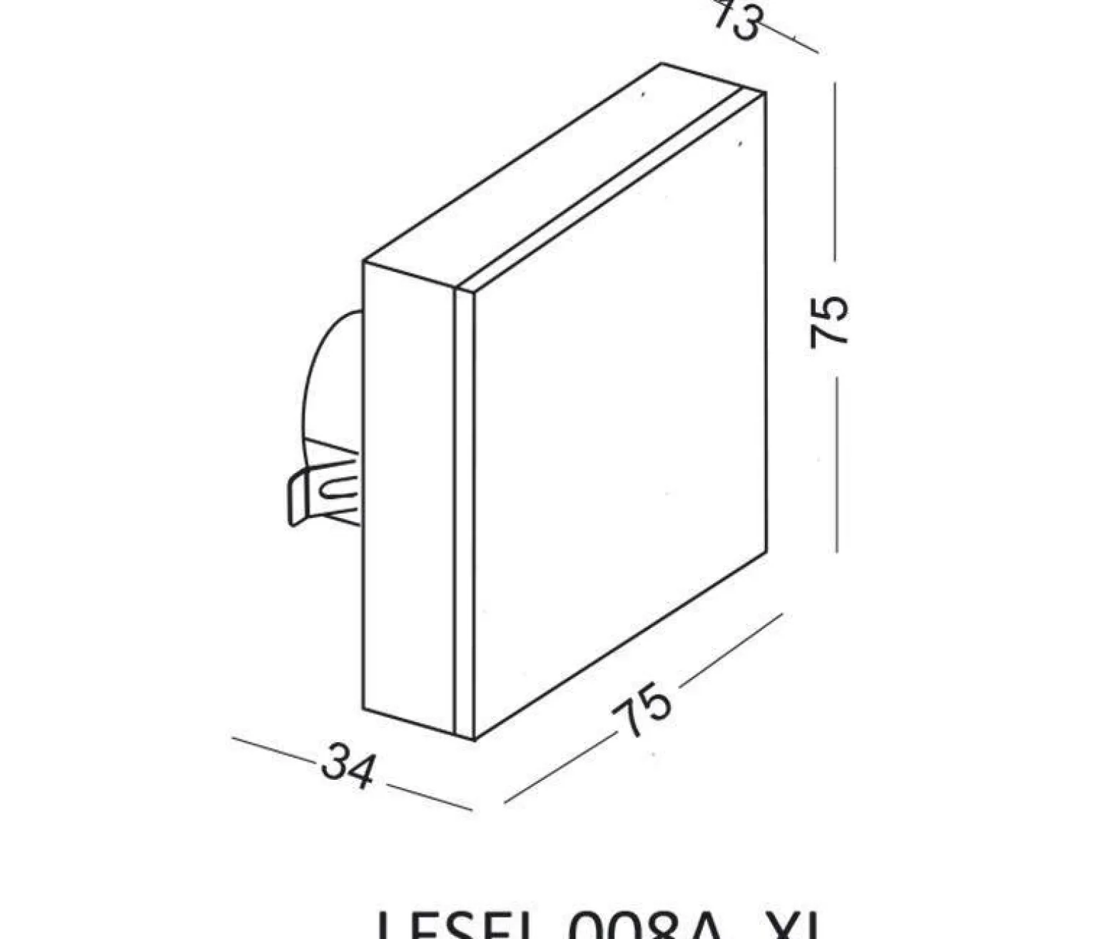 Lampa Schodowa LESEL 008A XL (1008A2102) - Elkim Lighting