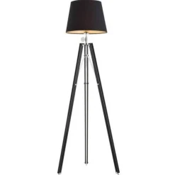 lampa stojąca 1 pł. ASTER czarna podstawa, czarny abażur abażur ARGON 3357