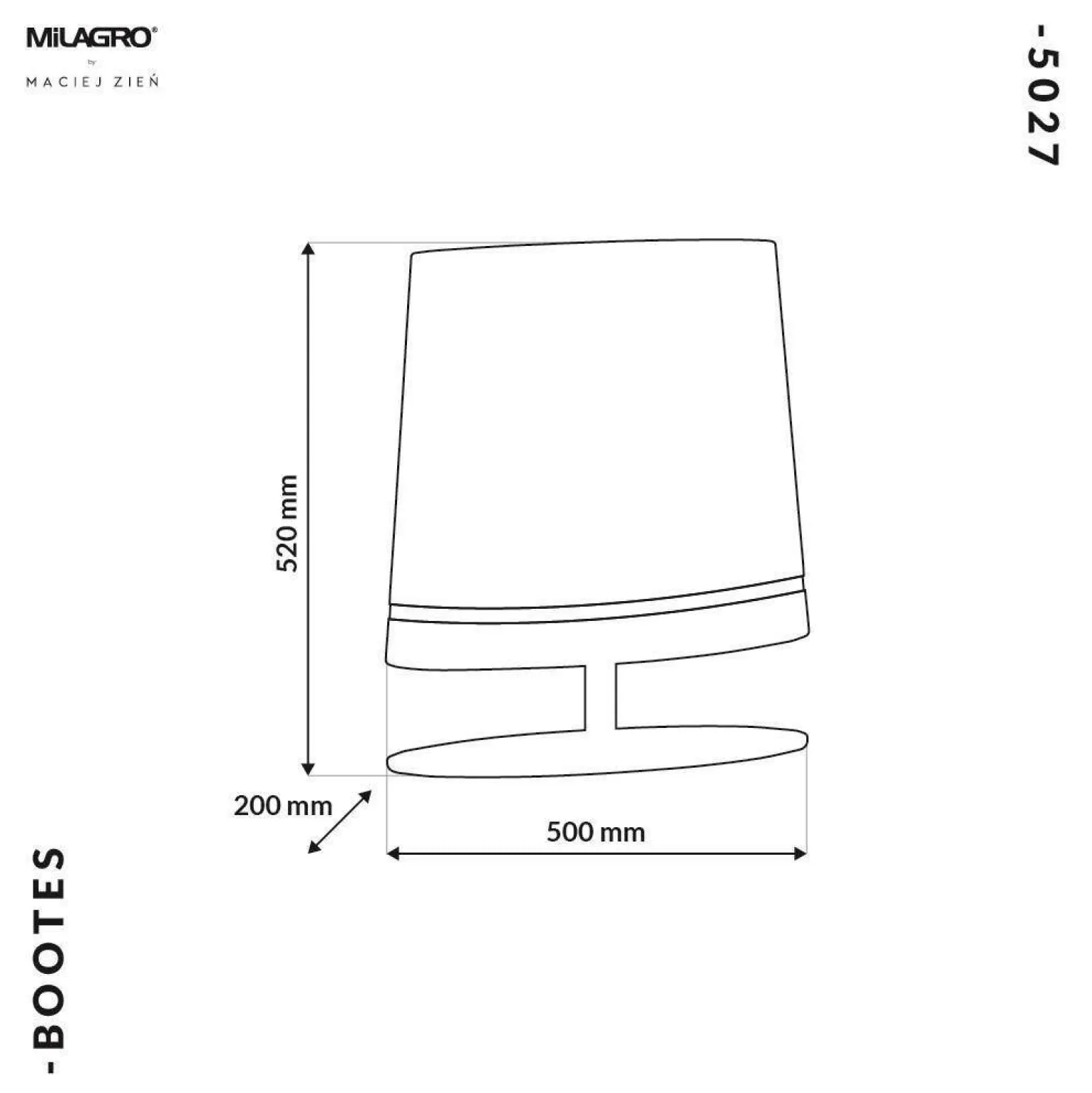 Lampa Stojąca BOOTES 1xE27 (MZ5027) - Milagro