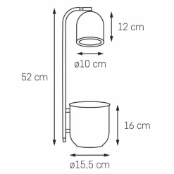 Lampa stojąca BOTANICA kolor Czarny (41105102) - KASPA