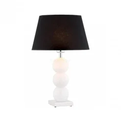lampa stołowa 1 pł. FUDŻI biały + czarny 1 x E27/60W ARGON 3624