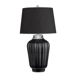 Lampa stołowa Bexley - 1 źródło światła - Czarna/ Polerowany nikiel (QN-BEXLEY-TL-BKPN) - Quintiesse