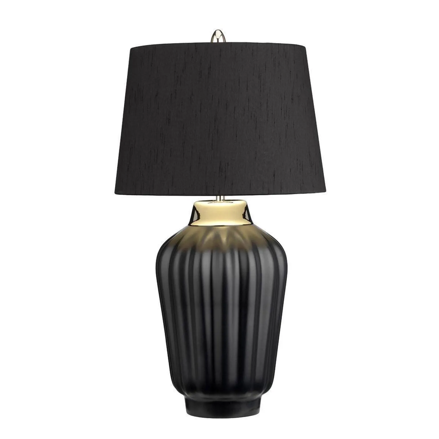 Lampa stołowa Bexley - 1 źródło światła - Czarna/ Polerowany nikiel (QN-BEXLEY-TL-BKPN) - Quintiesse