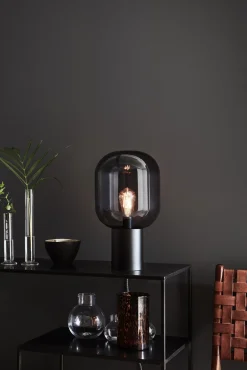Lampa stołowa BROOKLYN Table 1L 44cm Black/Smoke