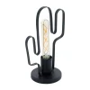Lampa stołowa COLDFIELD 1xE27 kaktus czarna (49907 - Eglo)