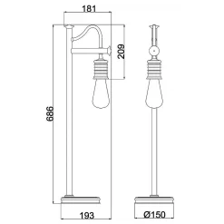 Lampa stołowa Douille (DOUILLE-TL-AB) - Elstead Lighting