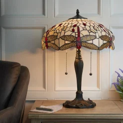 Lampa Stołowa Dragonfly beige (64085) Tiffany