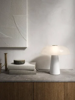 Lampa stołowa GLOSSY Nordlux E27 15W Marmur Biały