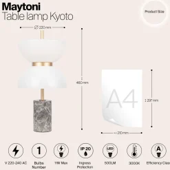 Lampa stołowa Kyoto (MOD178TL-L11GR3K) - Maytoni