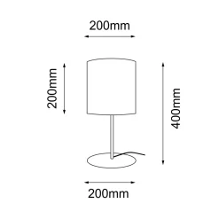 Lampa stołowa Lamego G - Jutowa (400 mm) (2030) - Shilo