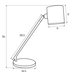 Lampa stołowa LAXER biała (T0052) - MAXLIGHT