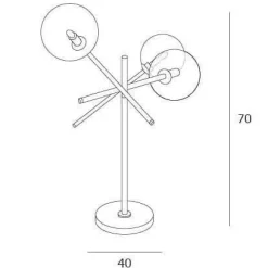 Lampa stołowa LOLLIPOP CZARNA (T0043) - MAXlight
