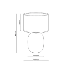 Lampa stołowa MELODY bursztynowo-czarna (5988) - TK Lighting