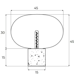 Lampa stołowa MOONSTONE biały marmur + szkło bursztynowe (T0056) - MAXLIGHT