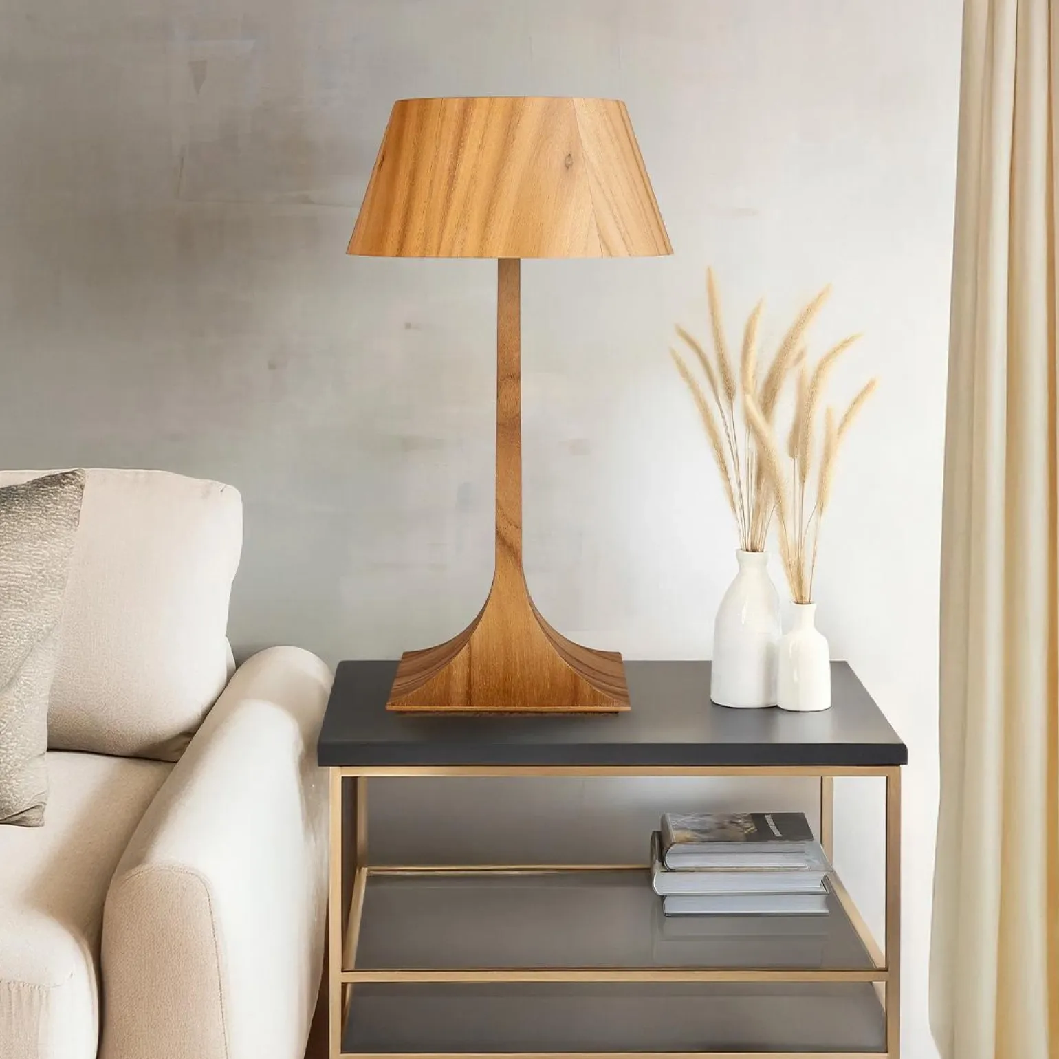 Lampa stołowa Nostalgia (QN-NOSTALGIA-TL-M-TEAK) - Quintiesse