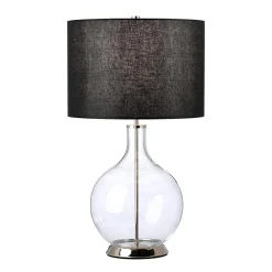 Lampa stołowa Orb (ORB-CLEAR-PN-BLK) - Elstead Lighting