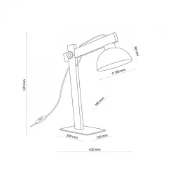 Lampa stołowa OSLO jasne drewno (5346) - TK Lighting