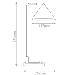 Lampa stołowa Remyck - 1 źródło światła - Matowa czerń (ALM-REMYCK-TL-BK) - Elstead Lighting