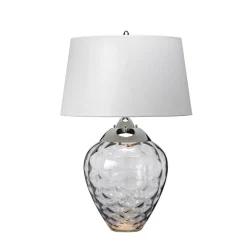 Lampa stołowa Samara - 2 źródła światła - Przydymione szkło (QN-SAMARA-TL-SMK) - Quintiesse