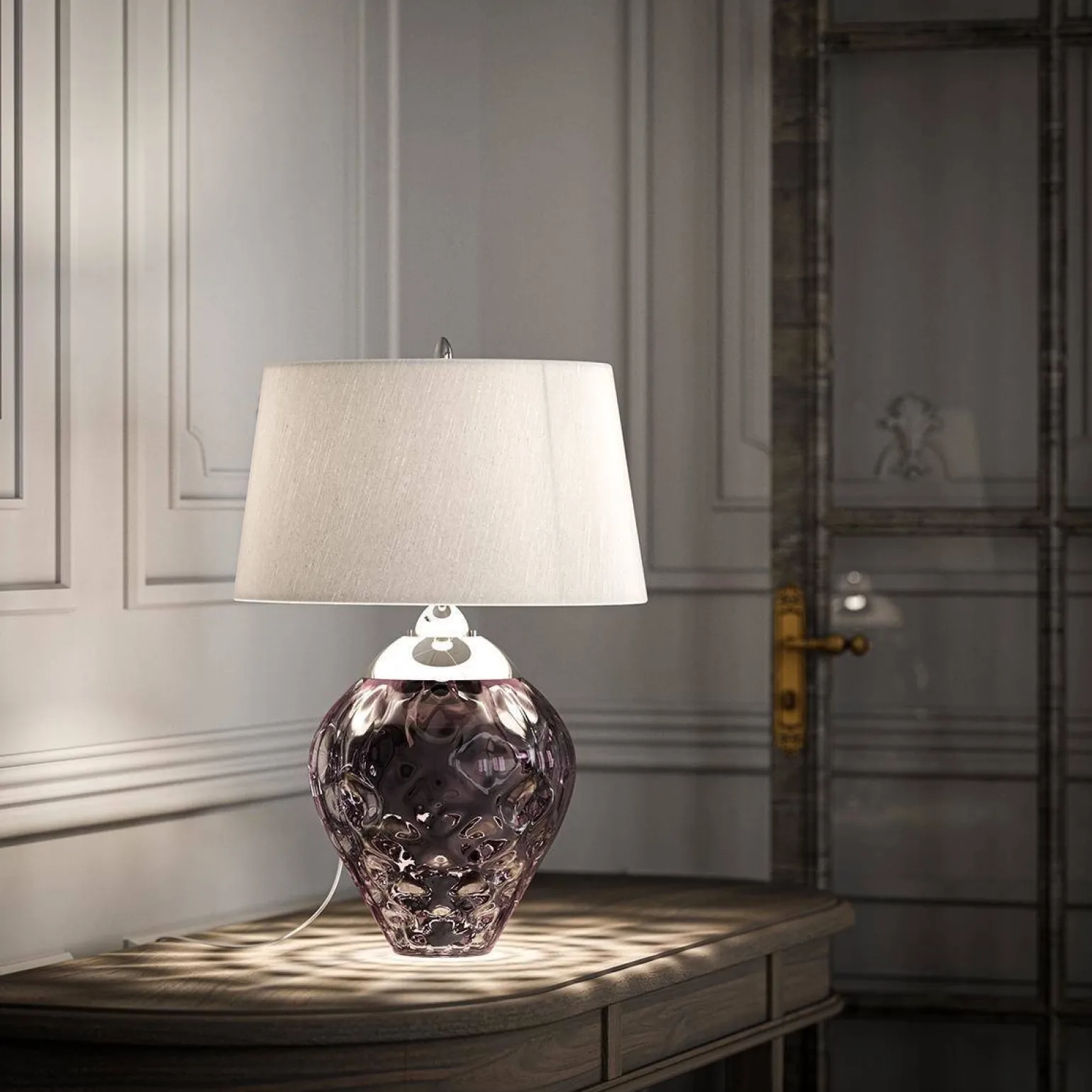 Lampa stołowa Samara - 2 źródła światła - Śliwkowa (QN-SAMARA-TL-PLM) - Quintiesse