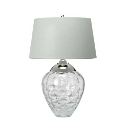 Lampa stołowa Samara - 2 źródła światła - Bezbarwne szkło (QN-SAMARA-TL-CLR) - Quintiesse