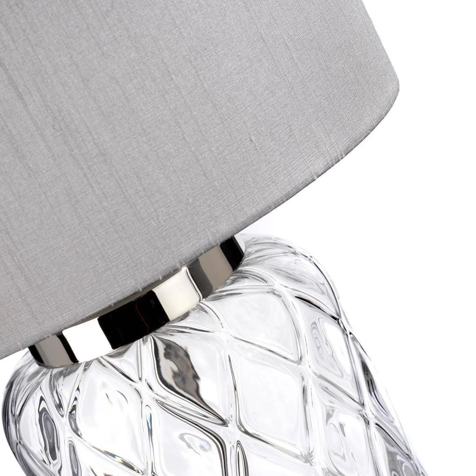 Lampa stołowa Sola - 1 źródło światła - Srebrny abażur (QN-SOLA-TL-S) - Quintiesse