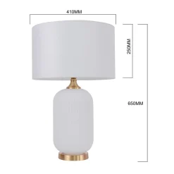Lampa stołowa Tamiza 65 cm biała 1xE27 (LP-1515/1T big white) - Light Prestige