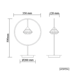 Lampa stołowa TIFFANY No. 1 T Altavola Design (LA059/T_black) - ALTAVOLA DESIGN