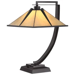 Lampa stołowa w stylu Tiffany Pomeroy Zachodni Brąz (QZ-POMEROY-TL) - Quoizel
