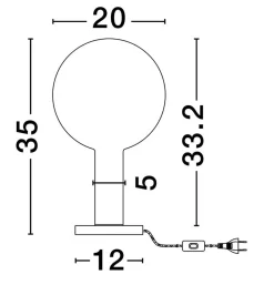 Lampa stołowa wewnętrzna JAVIER (LE44480) - Luces Exclusivas