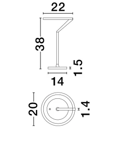 Lampa stołowa wewnętrzna ZUDANEZ (LE44778) - Luces Exclusivas