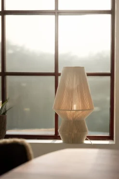 Lampa stołowa z bawełnianym abażurem 54cm Beige (108822) Markslojd