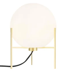Lampa stołowa ze szklanym kloszem ALTON mleczne szkło / mosiądz (47645001) - Nordlux
