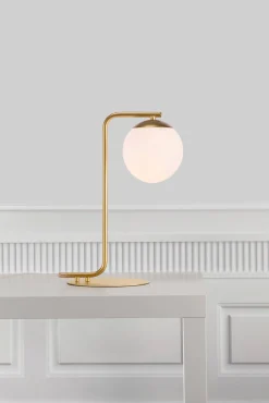 Lampa stołowa ze szklanym kloszem GRANT Nordlux E14 40W Szkło Mosiądz