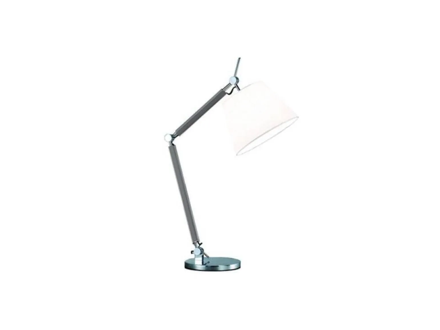 Lampa stołowa ZYTA S TABLE ALU stelaż aluminium AZ AZ2307 + AZ 2599 klosz biały | white - średnica 20 - Azzardo