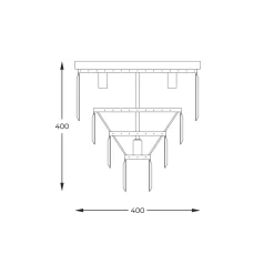 LAMPA SUFITOWA - AMEDEO (FC17106/4+1-CHR) - Zuma Line