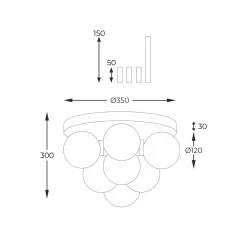 Lampa sufitowa ALI (5646) - Zuma Line