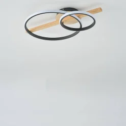 Lampa sufitowa ALMERIA czarna-drewno (MX3913-2-3BWLT) - Zuma Line