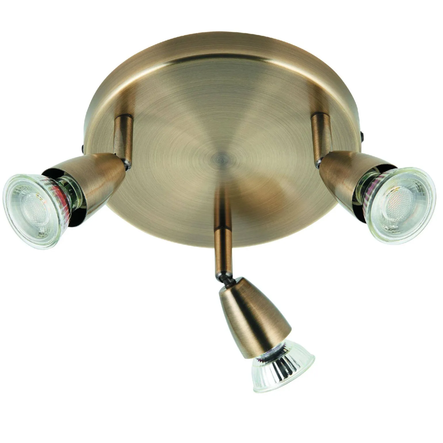 Lampa sufitowa Amalfi 3lt round antique brass 35W (60997) - Saxby