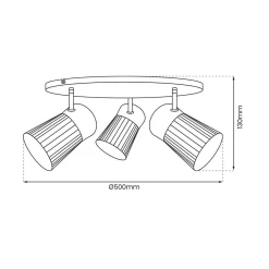 Lampa sufitowa BEST BLACK (round) (ML9973) - Milagro