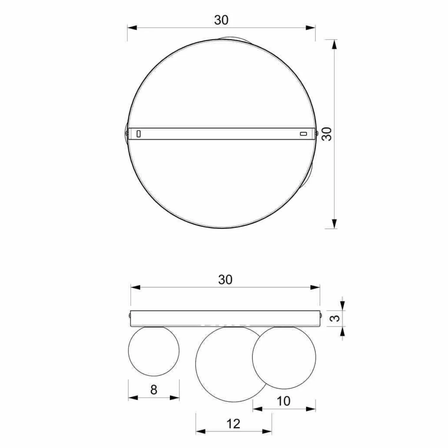 Lampa sufitowa BIBIONE GOLD 3xG9 (MLP8395) - Milagro