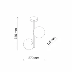 Lampa sufitowa ESTERA BLACK 2 PŁ (6706) - TK Lighting