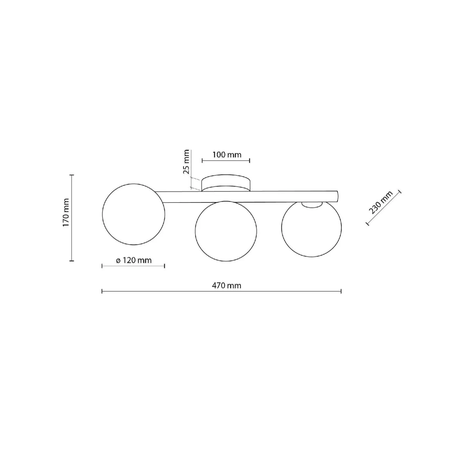 Lampa sufitowa ESTERA WOOD ORZECH 3 PŁ (10269) - TK Lighting