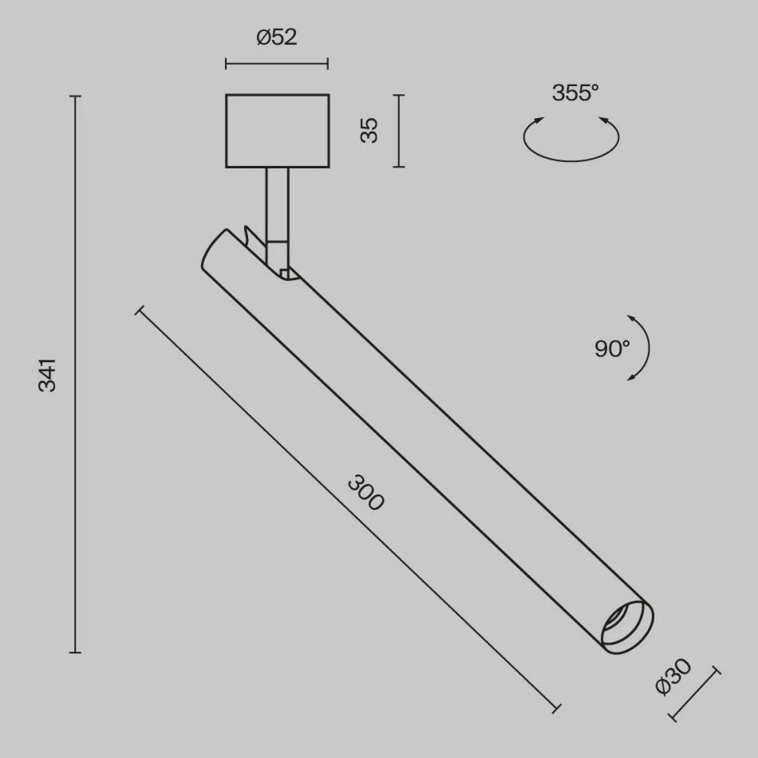 Lampa sufitowa Focus T (C141CL-L300-6W3K-B) - Maytoni