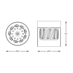 Lampa sufitowa GEM chrom (C0389-01A-F4AC) - Zuma Line