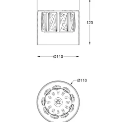 Lampa sufitowa GEM chrom (C0389-01A-F4AC) - Zuma Line