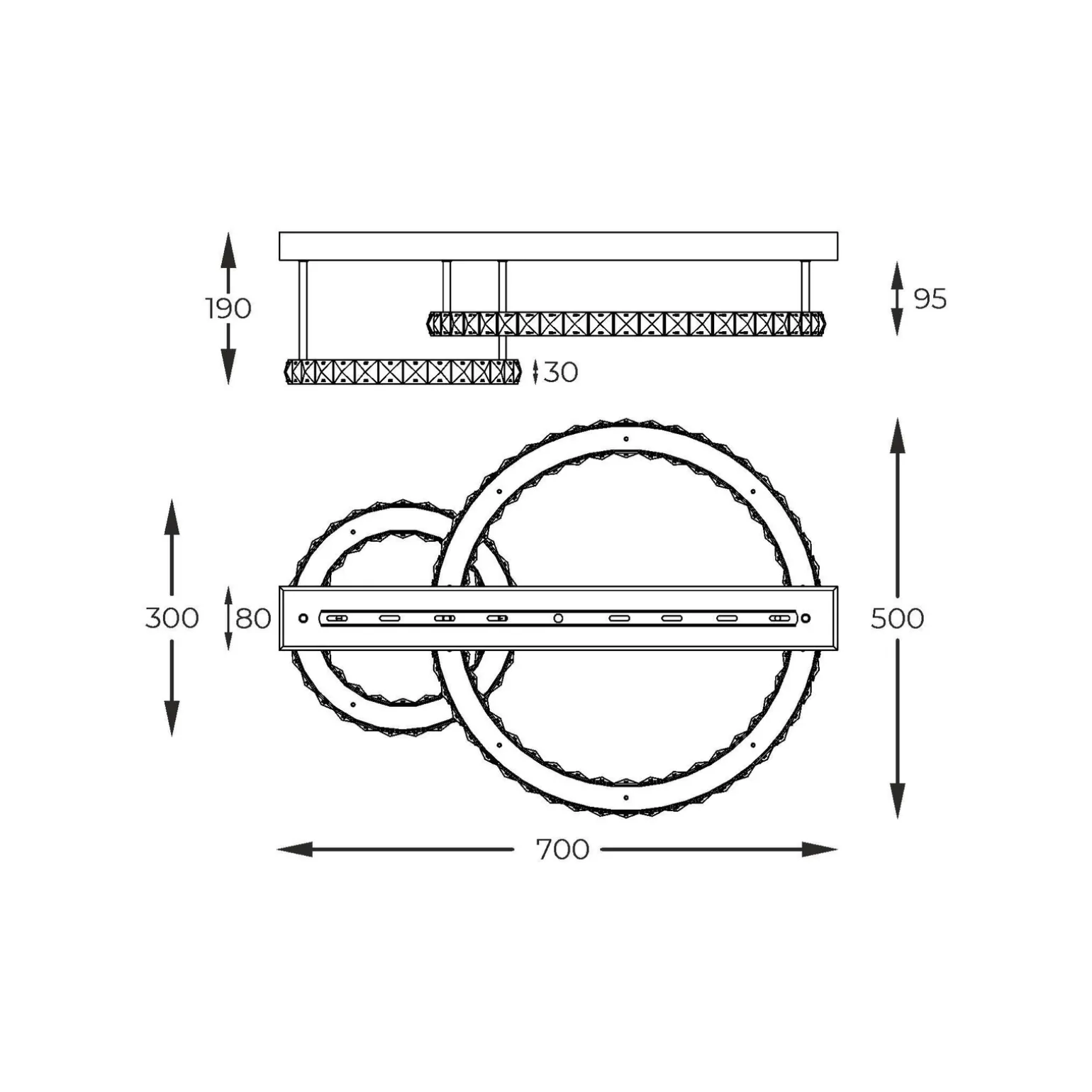 Lampa sufitowa GIRONA złota (MX3713-2-3GT) - Zuma Line