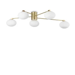 Lampa Sufitowa HERMES Mosiądz (HERMES_PL5_D90_OTTONE) - Ideal Lux