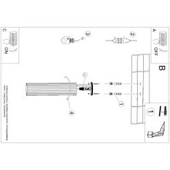 Lampa sufitowa KARBON 40 taupe (SL.1772) - Sollux Lighting